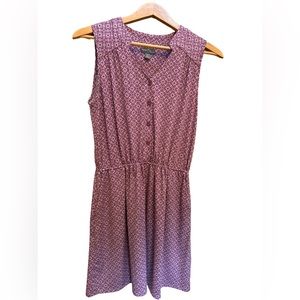 Purple and gray sleeveless summer dress